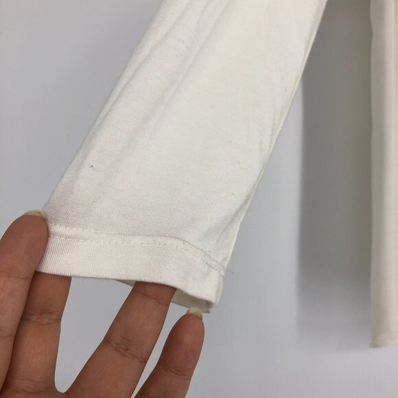 Reiss Ivory Tie twist Front Chiffon Layered 3/4 sleeve blouse size 0 - Picture 7 of 15